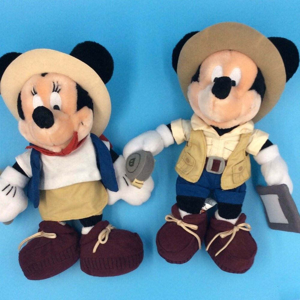 Paleontologist Disney  Minnie & Mickey Mouse Plush